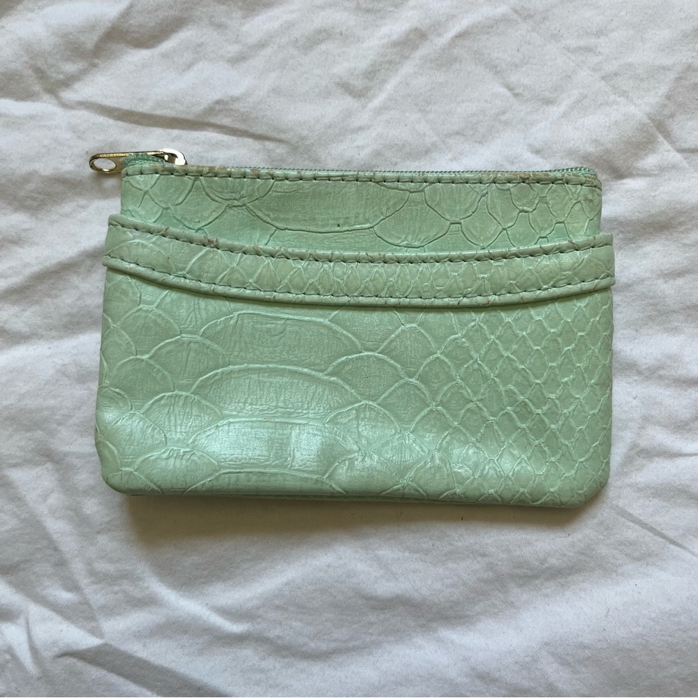 🧚mint snakeskin mini wallet🧚